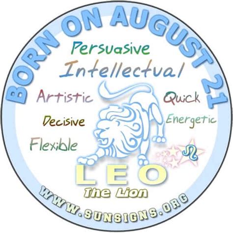 21 august zodie|August 21 Zodiac: Birthday Horoscope, Personality